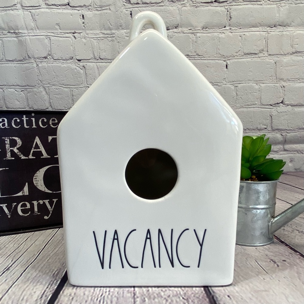 RAE DUNN Hanging Birdhouse “Vacancy” NEW